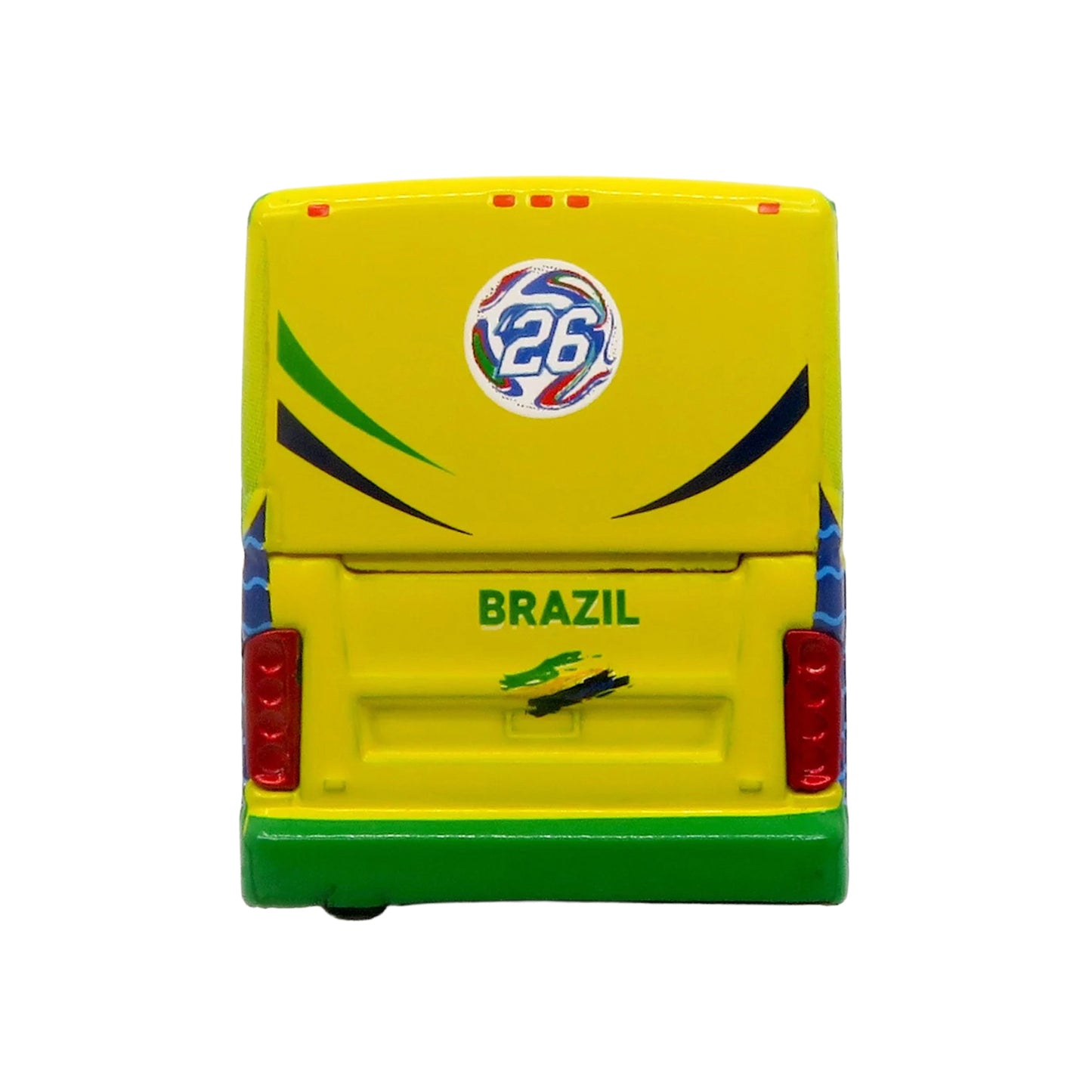 Van Hool CX-45 Coach Bus "Brazil National Football Team" Yellow and Green with Graphics "International Federation of the Global Game" Series Limited Edition to 504 pieces Worldwide 1/87 (HO) Diecast Model by Iconic Replicas