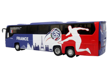 Scania Touring HD Coach Bus "France National Football Team" Blue with Graphics "International Federation of the Global Game" Series Limited Edition to 504 pieces Worldwide 1/87 (HO) Diecast Model by Iconic Replicas