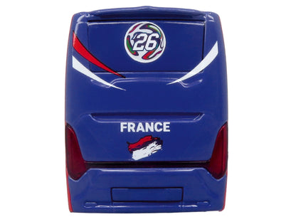Scania Touring HD Coach Bus "France National Football Team" Blue with Graphics "International Federation of the Global Game" Series Limited Edition to 504 pieces Worldwide 1/87 (HO) Diecast Model by Iconic Replicas