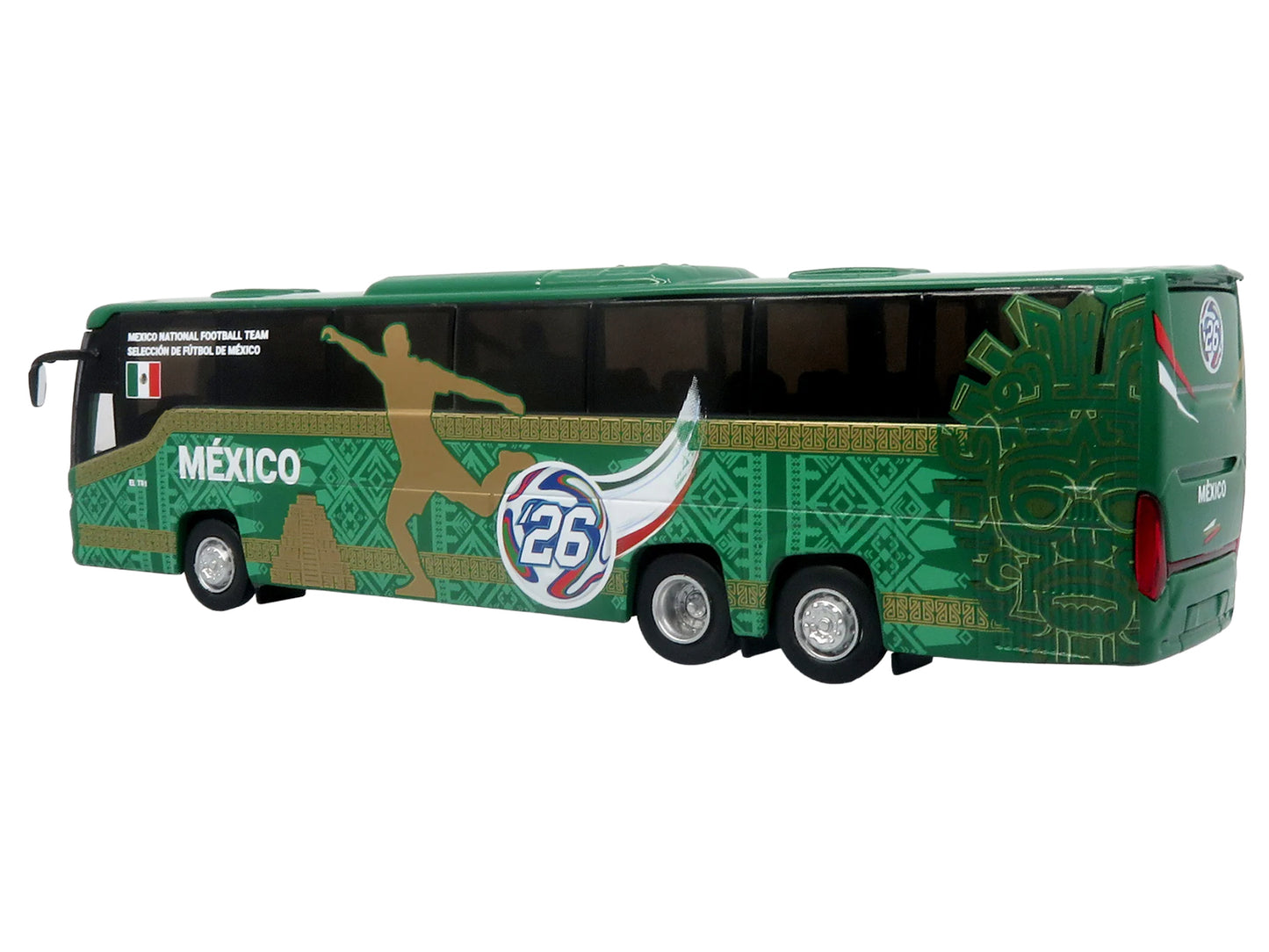 Scania Touring HD Coach Bus "Mexico National Football Team" Green with Graphics "International Federation of the Global Game" Series Limited Edition to 504 pieces Worldwide 1/87 (HO) Diecast Model by Iconic Replicas