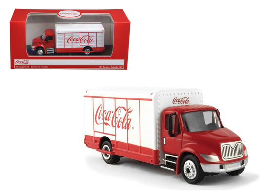 "Coca-Cola" Beverage Truck Red and White 1/87 T&y Diecast Model by Motorcity Classics