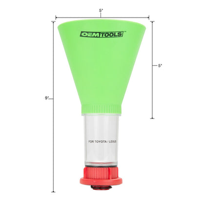 OEMTOOLS 87024 Direct Fit Oil Funnel for Toyota Lexus VW and Mercedes