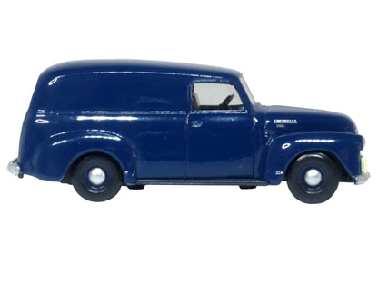 1950 Chevrolet Panel Van Mariner Blue 1/87 (HO) Scale Diecast Model Car by Oxford Diecast
