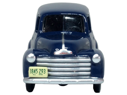 1950 Chevrolet Panel Van Mariner Blue 1/87 (HO) Scale Diecast Model Car by Oxford Diecast
