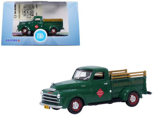 1948 Dodge B-1B Pickup Truck Green "Railway Express Agency" 1/87 (HO) Scale T&y Diecast Model Car by Oxford T&y Diecast