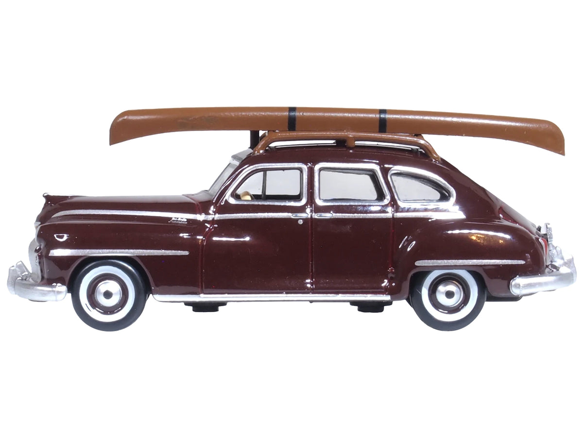 1946 DeSoto Suburban Roof Rack Canoe 1/87 Diecast Model Car - Oxford Diecast