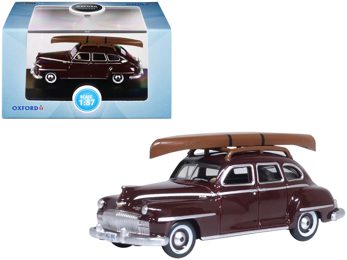 1946 DeSoto Suburban Roof Rack Canoe 1/87 Diecast Model Car - Oxford Diecast