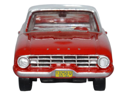 1960 Ford Falcon Ranchero Monte Carlo Red with Corinthian White Top 1/87 (HO) Scale T&y Diecast Model Car by Oxford T&y Diecast