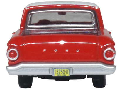 1960 Ford Falcon Ranchero Monte Carlo Red with Corinthian White Top 1/87 (HO) Scale T&y Diecast Model Car by Oxford T&y Diecast