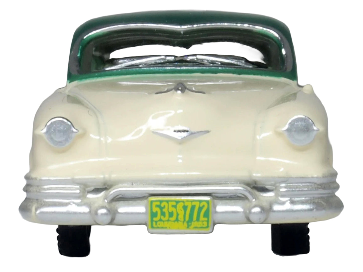 1953 Kaiser Manhattan Stardust Ivory with Jade Green Metallic Top 1/87 (HO) Scale T&y Diecast Model Car by Oxford T&y Diecast
