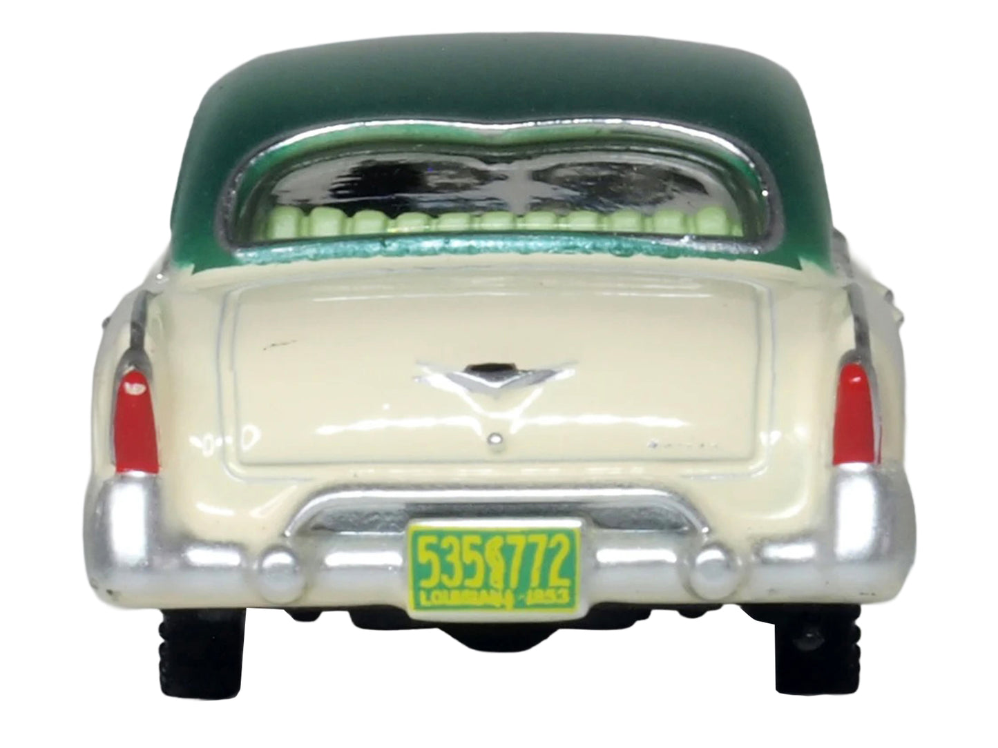 1953 Kaiser Manhattan Stardust Ivory with Jade Green Metallic Top 1/87 (HO) Scale T&y Diecast Model Car by Oxford T&y Diecast
