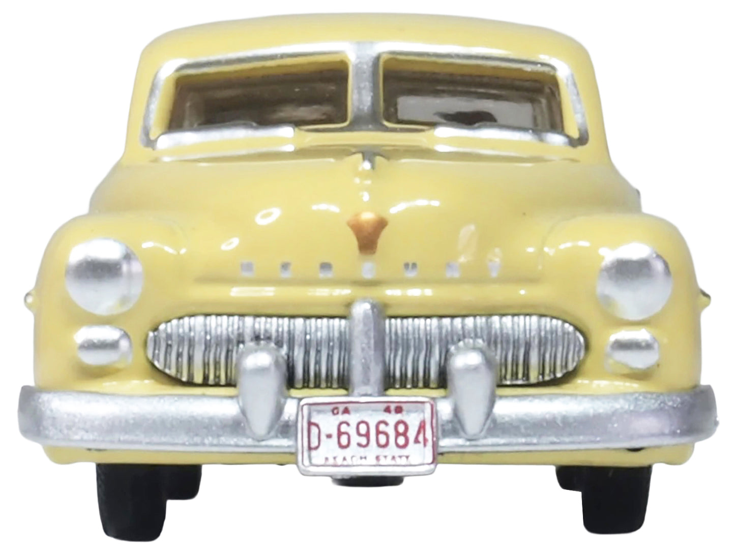 1949 Mercury 8 Coupe Calabash Yellow 1/87 (HO) Scale Diecast Model Car by Oxford Diecast