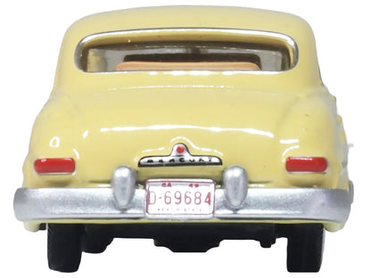 1949 Mercury 8 Coupe Calabash Yellow 1/87 (HO) Scale Diecast Model Car by Oxford Diecast