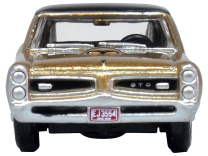 1966 Pontiac GTO Martinique Bronze Metallic with Black Top 1/87 (HO) Scale T&y Diecast Model Car by Oxford T&y Diecast