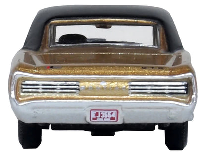 1966 Pontiac GTO Martinique Bronze Metallic with Black Top 1/87 (HO) Scale T&y Diecast Model Car by Oxford T&y Diecast