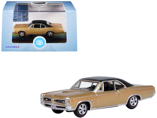 1966 Pontiac GTO Martinique Bronze Metallic with Black Top 1/87 (HO) Scale T&y Diecast Model Car by Oxford T&y Diecast