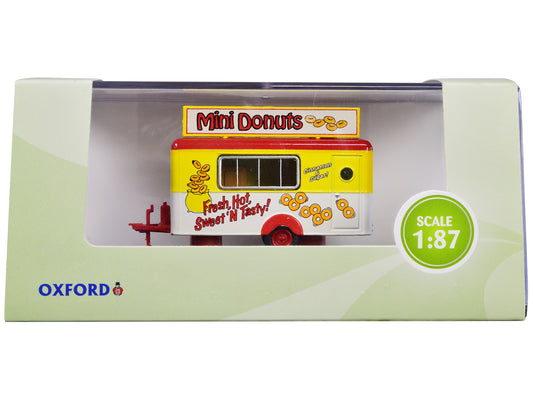 Mobile Food Trailer "Mini Donuts" 1/87 (HO) Scale T&y Diecast Model by Oxford T&y Diecast