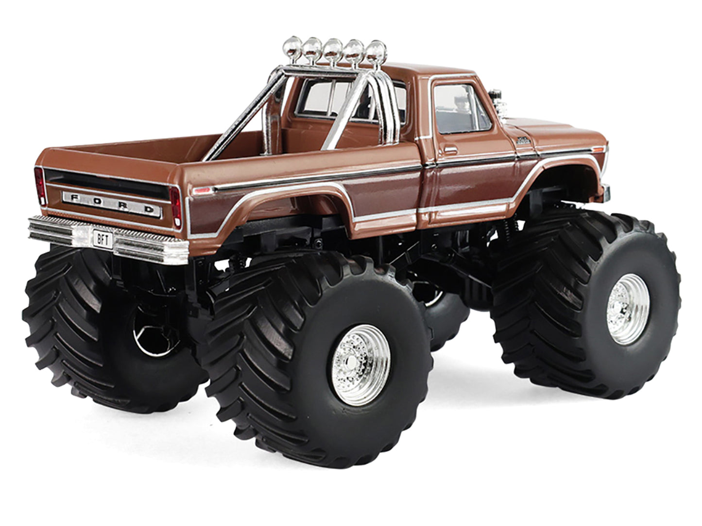 GreenLight 1978 Ford F-350 Monster Truck with 66-Inch Tires "BFT" Brown Two-Tone "Kings of Crunch" Series 1/43 Diecast Model Car by <h2>1978 Greenlight</h2> <p>High-quality perfect for collectors and