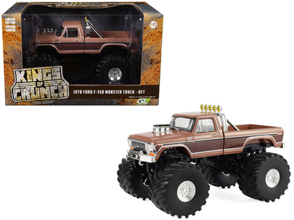GreenLight 1978 Ford F-350 Monster Truck with 66-Inch Tires "BFT" Brown Two-Tone "Kings of Crunch" Series 1/43 Diecast Model Car by <h2>1978 Greenlight</h2> <p>High-quality perfect for collectors and