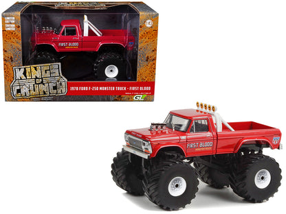 GreenLight 1978 Ford F-250 Monster Truck with 66-Inch Tires "First Blood" Red "Kings of Crunch" Series 1/43 Diecast Model Car by <h2>1978 Greenlight</h2> <p>High-quality perfect for collectors and ent
