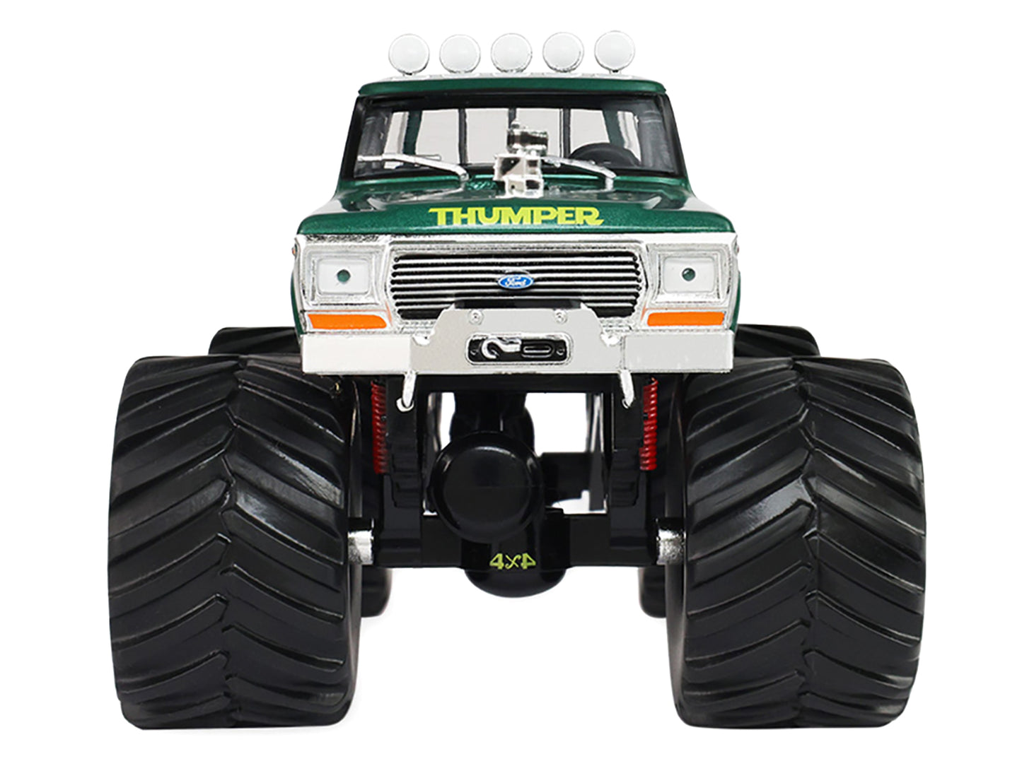 GreenLight 1975 Ford F-250 Monster Truck with 66-Inch Tires "Thumper" Green Metallic "Kings of Crunch" Series 1/43 Diecast Model Car by <h2>1975 Greenlight</h2> <p>High-quality perfect for collectors