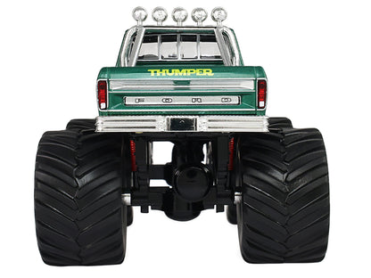 GreenLight 1975 Ford F-250 Monster Truck with 66-Inch Tires "Thumper" Green Metallic "Kings of Crunch" Series 1/43 Diecast Model Car by <h2>1975 Greenlight</h2> <p>High-quality perfect for collectors