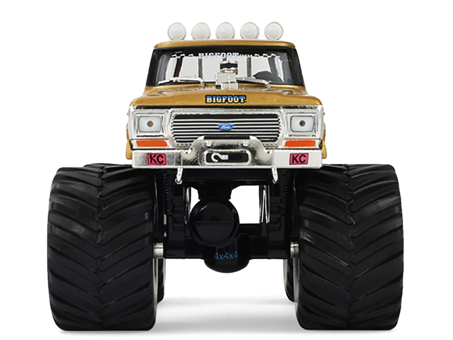 GreenLight 1979 Ford F-250 Monster Truck "Bigfoot #1 50th Anniversary" Gold Metallic "Kings of Crunch" Series 1/43 Diecast Model Car by <h2>1979 Greenlight</h2> <p>High-quality perfect for collectors
