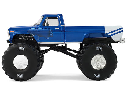 GreenLight 1976 Ford F-250 Monster Truck "Garbage Pail Kids 40th Anniversary - Buck Truck" Blue Metallic with Graphics "Kings of Crunch" Series 1/43 Diecast Model Car by <h2>1976 Greenlight</h2> <p>Hi