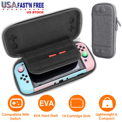Carrying Case Compatible With Nintendo Switch Eva Hard Shell Console Storage Ba