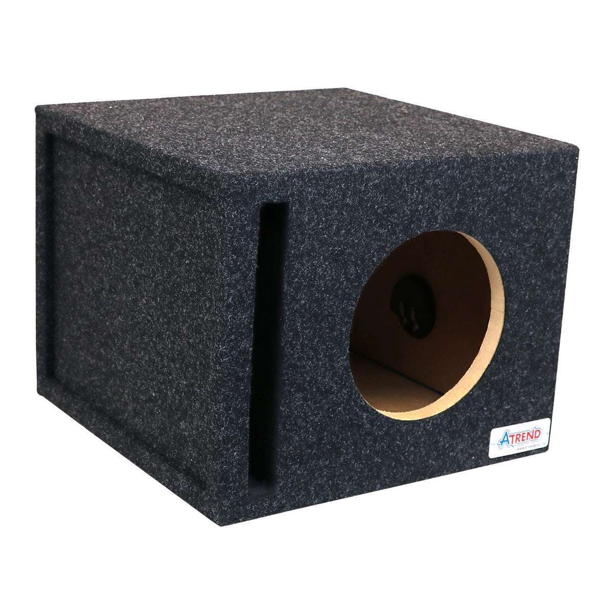 Atrend Single 8" Vented Woofer Enclosure - Charcoal Carpet Covering
