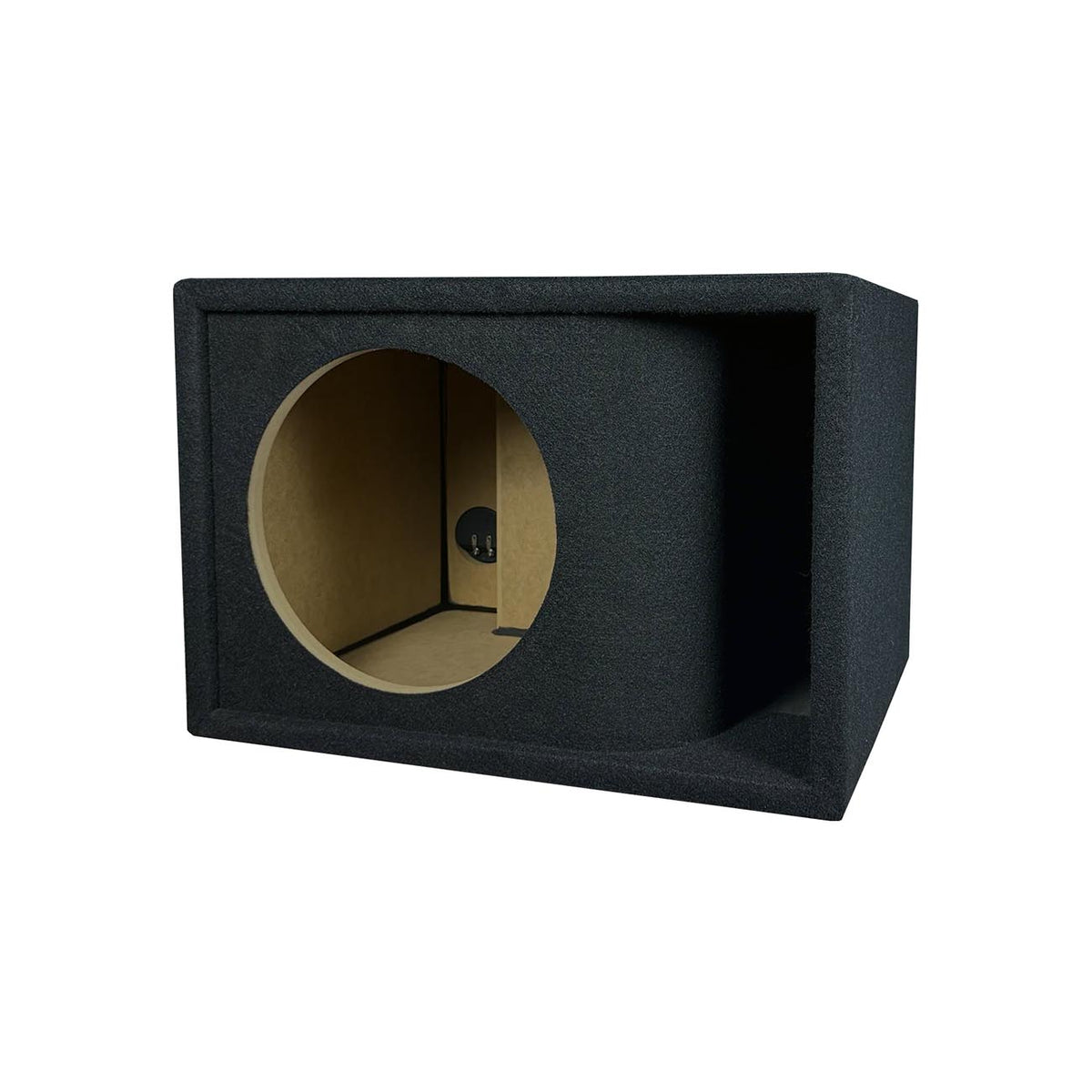 Atrend Single 8" Kerf-Vented Empty Woofer Enclosure - Charcoal Carpet Covering