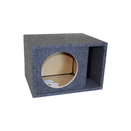 Atrend Single 8" Kerf-Vented Empty Woofer Enclosure - Charcoal Carpet Covering