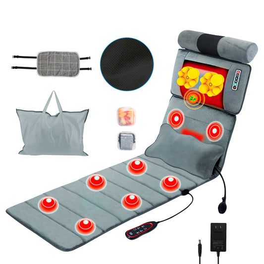 Full Body Electric Massage Mat With Heat Vibration Pad Cushion Back Mattress Ch