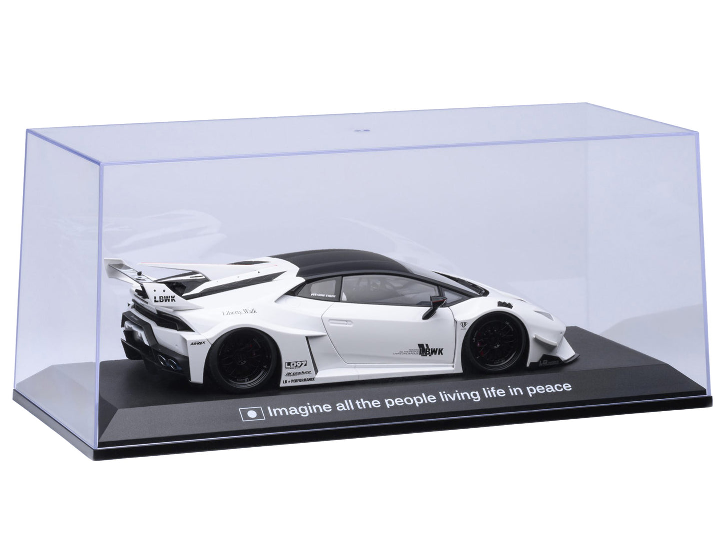 Collectible Display Show Case with Black Plastic Base and Green "LBWK" Logo for 1/18-1/24 Scale Model Cars by Autoart <h2>Collectible Autoart</h2> <p>High-quality diecast car perfect collectors enthus