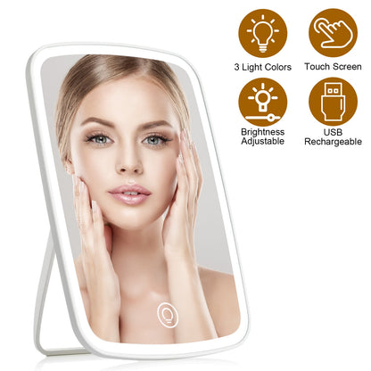 5.98X8.62In Lighted Makeup Mirror Vanity Desk Small Led With 3 Light Colors Tou