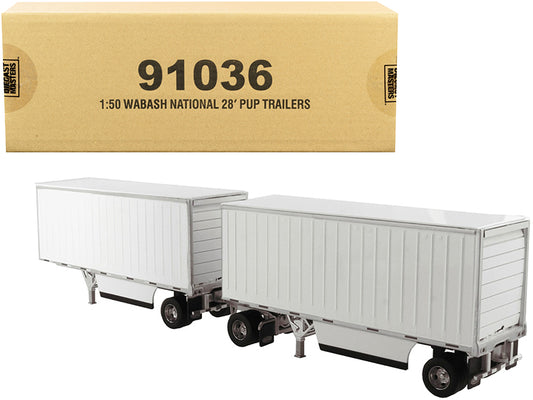 Wabash National 28' Double Pup Trailers White "Transport Series" 1/50 Diecast Model by Masters <h2>Wabash Masters</h2> <p>High-quality car perfect for collectors and enthusiasts. Features detailed int