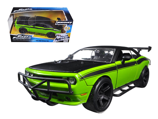 Letty's Dodge Challenger SRT8 Off Road Green Black 1/24 Diecast Model Car - Jada