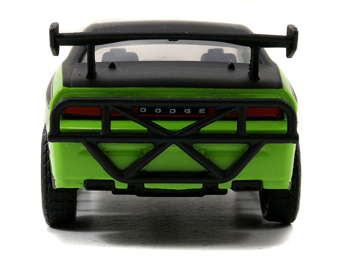Letty's Dodge Challenger SRT8 Green with Matt Black Top and Hood and Black Stripes "Furious 7" (2015) Movie "Fast & Furious 25th Anniversary" Series 1/32 Diecast Car Model by Jada