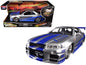 Brian's Nissan GTR Skyline R34 RHD (Right Hand Drive) Silver with Blue Stripes "Fast & Furious 25th Anniversary" 1/24 Diecast Model Car by Jada <h2>Brian's Jada</h2> <p>High-quality perfect for collec