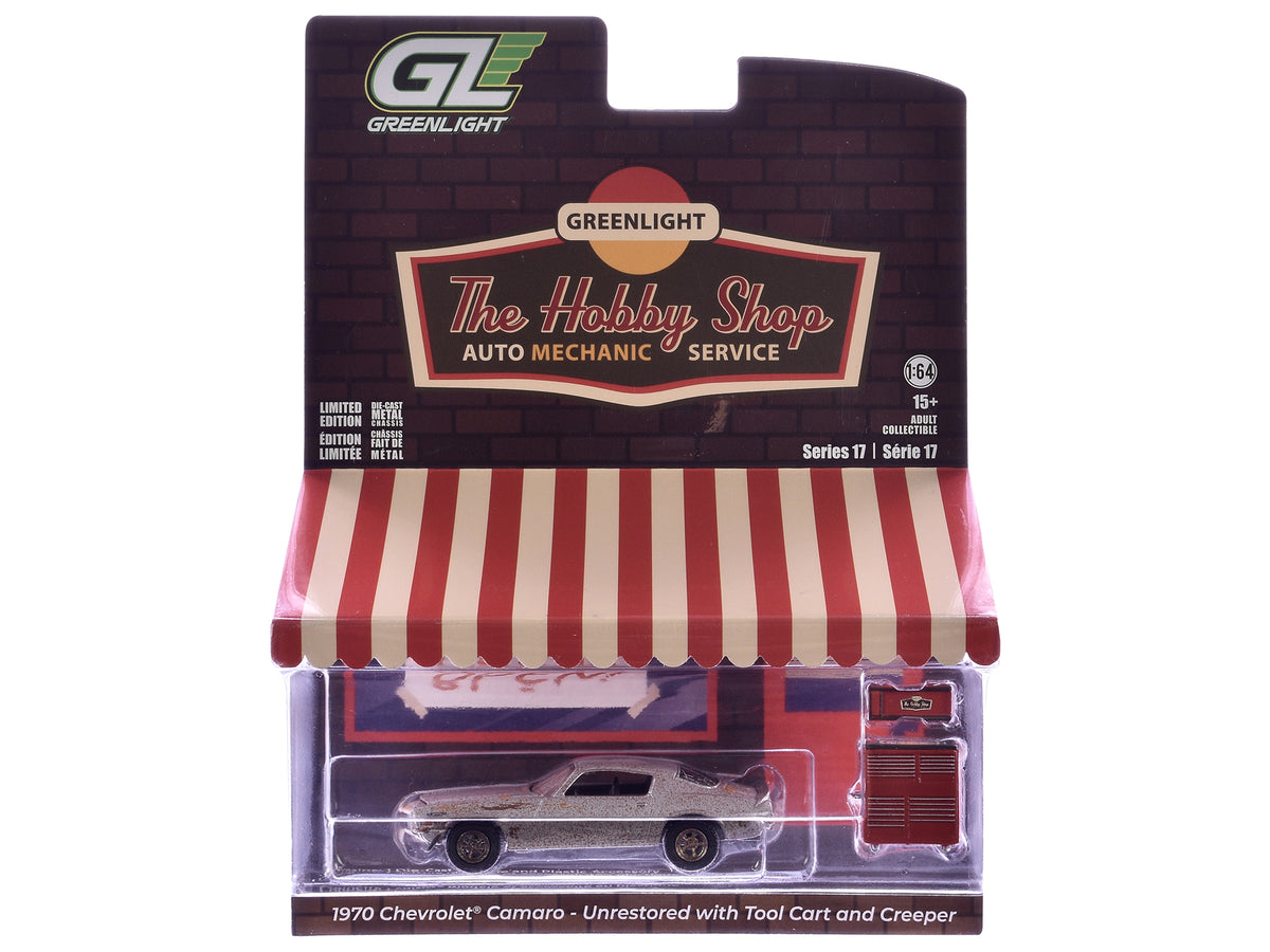1970 Chevrolet Camaro Cortez Silver 1/64 Diecast Model Car - Greenlight