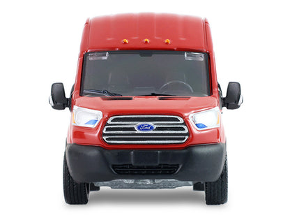 2019 Ford Transit LWB High Roof Van Red 1/64 Diecast Model - Greenlight