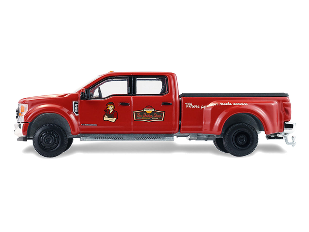 2022 Ford F-450 Dually Pickup Truck Red 1/64 Scale Figure Set - Greenlight