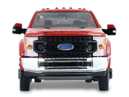 2022 Ford F-450 Dually Pickup Truck Red 1/64 Scale Figure Set - Greenlight