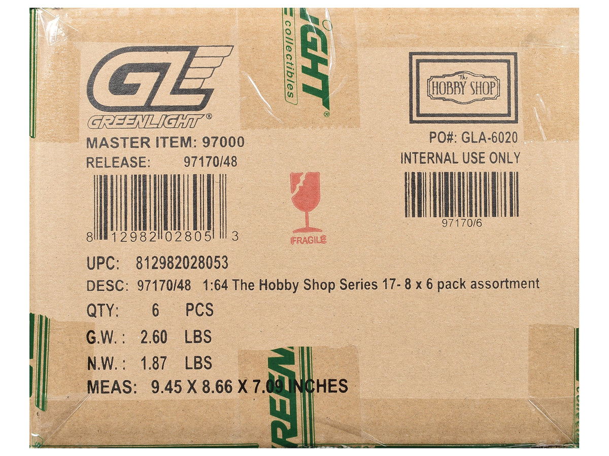 "The Hobby Shop" Series 17 Set of 6 pieces 1/64 Diecast Model Cars - Greenlight