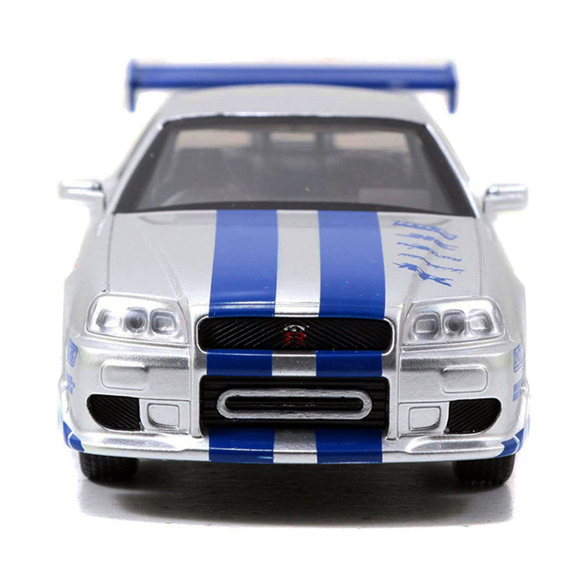 Brian's Nissan Skyline GT-R (R34) RHD Silver 1/32 Diecast Model Car - Jada