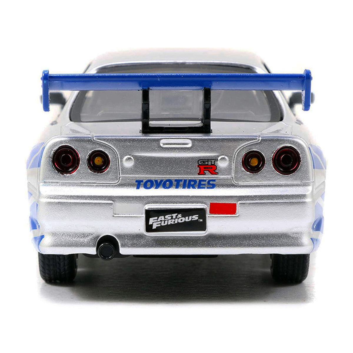 Brian's Nissan Skyline GT-R (R34) RHD Silver 1/32 Diecast Model Car - Jada