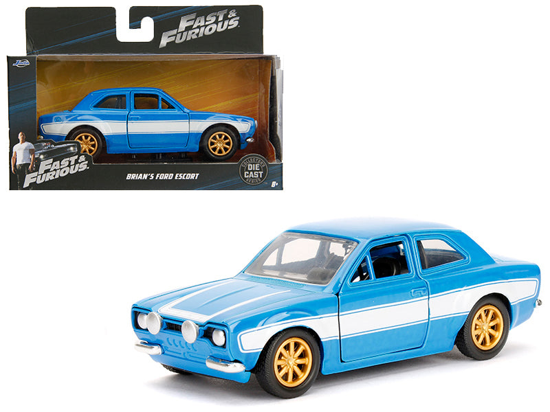 Brian's Ford Escort Light Blue with White Stripes "Fast & Furious" Movie 1/32 Diecast Model Car by Jada <h2>Brian's Jada</h2> <p>High-quality perfect for collectors and enthusiasts. Features detailed