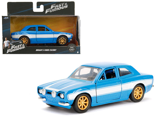 Brian's Ford Escort Light Blue with White Stripes "Fast & Furious" Movie 1/32 Diecast Model Car by Jada <h2>Brian's Jada</h2> <p>High-quality perfect for collectors and enthusiasts. Features detailed