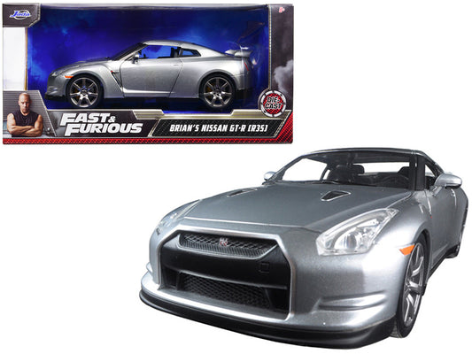 Brian's Nissan GT-R (R35) Silver "Fast & Furious" Movie 1/24 Diecast Model Car by Jada <h2>Brian's Jada</h2> <p>High-quality perfect for collectors and enthusiasts. Features detailed interior exterior