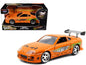 Brian's Toyota Supra Orange with Graphics "The Fast and the Furious" (2001) Movie "Fast & Furious 25th Anniversary" Series 1/32 Diecast Car Model by Jada